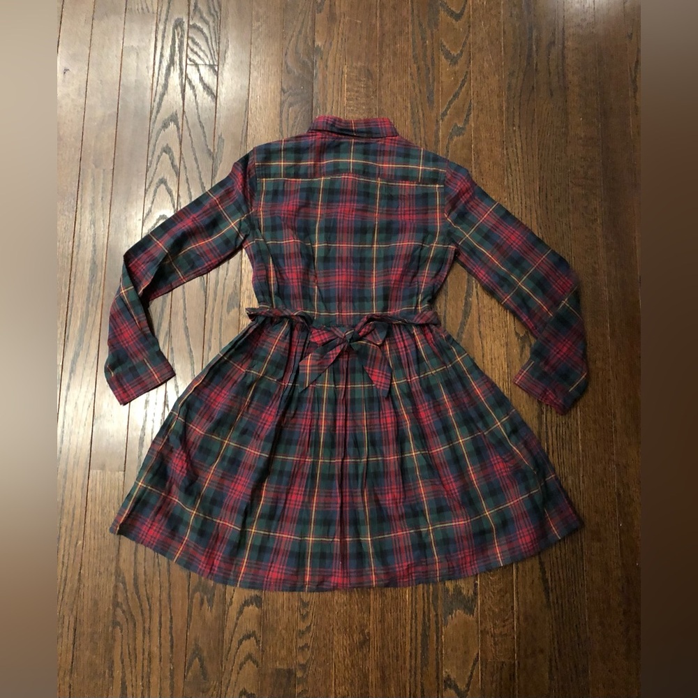 Polo Ralph Lauren Girls 12 Red/Blue/Green Tartan Plaid Collared Shirt Dress - Picture 9 of 10